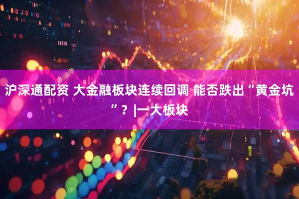 沪深通配资 大金融板块连续回调 能否跌出“黄金坑”？|一大板块