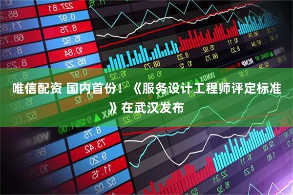 唯信配资 国内首份！《服务设计工程师评定标准》在武汉发布