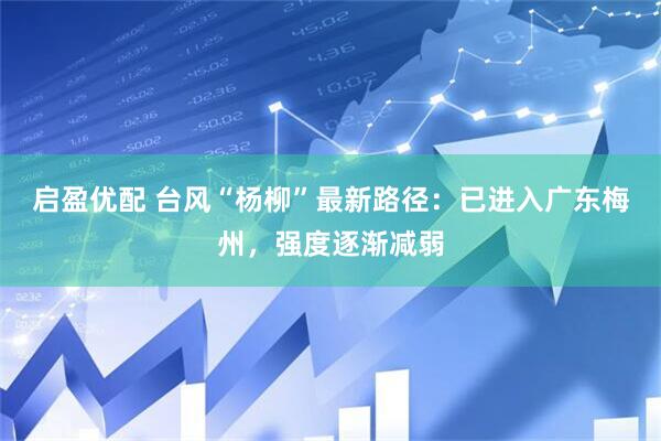 启盈优配 台风“杨柳”最新路径：已进入广东梅州，强度逐渐减弱